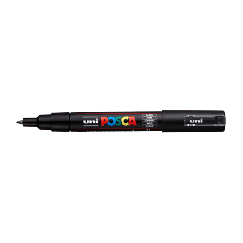 Posca PC-1M 0,7 - 1 mm Svart - 24