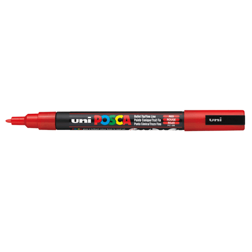 Posca Tusser - PC-3M 0,9 - 1,3 mm 1 st Röd 15