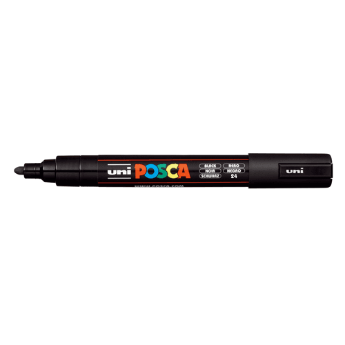Uni Posca Tusser PC-5M 1 st 1,8-2,5 Svart 24