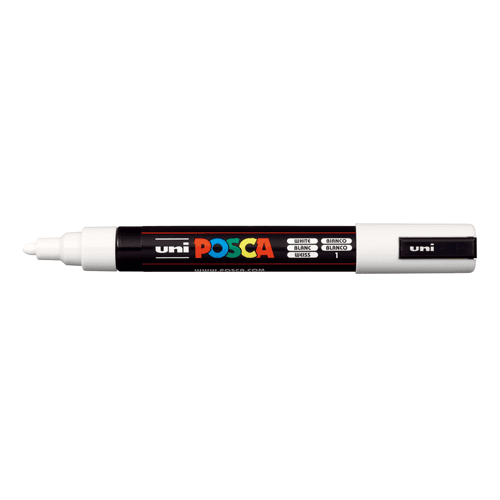 Uni Posca Tusser PC-5M 1 st 1,8-2,5 Vit 1
