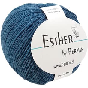 Permin Esther Garn - fv 883410 Mörk Petrol