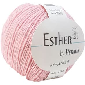 Permin Esther Garn - fv 883413 Ljus Röd