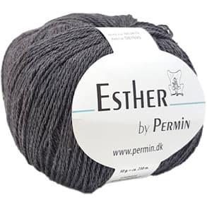 Permin Esther Garn - fv 883419 Koks Grå