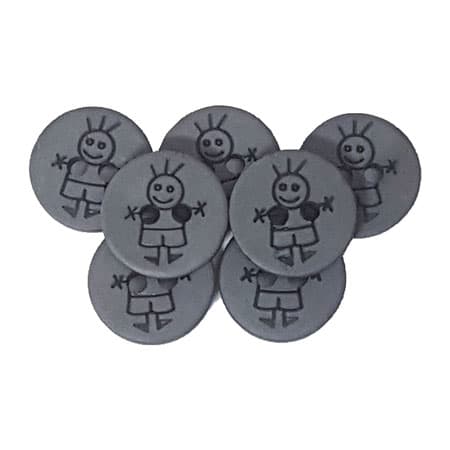 Plastknappar för pojkar - 18313-15 mm-0005- Grå
