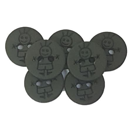 Plastknappar för pojkar - 18313-15 mm-0006- Armé