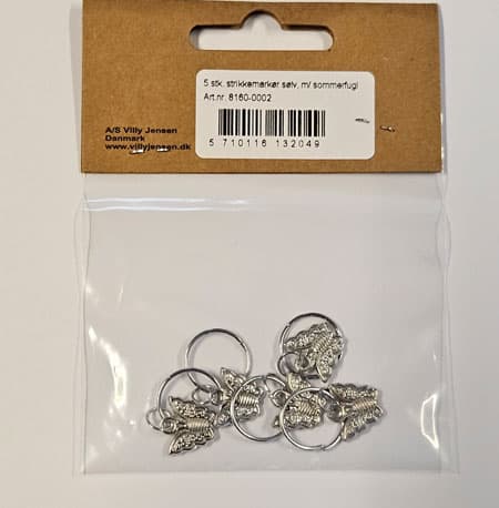 Stickmarkörer/Maskmarkörer M Fjärilar Silver 5 ST - 8160-0002