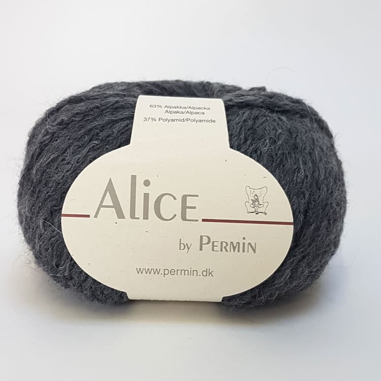 Alice Permin - Alpaca  Ullgarn  - fv 07 Grå