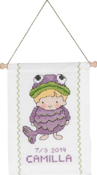 Permin Broderikit Stjärntecken Fisk 18 x 25 cm - 13-8812
