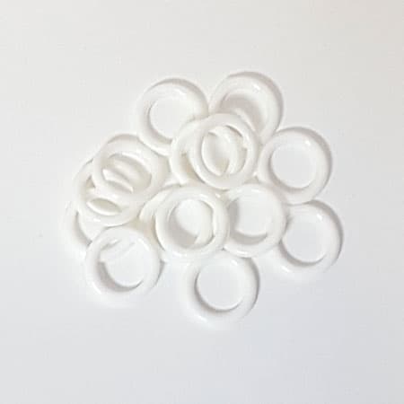 Gardinringar / Plastringar - Vit 15 mm
