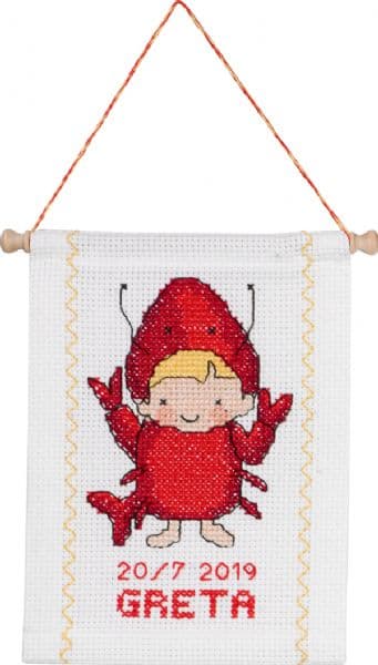 Permin Broderikit Stjärntecken Kräfta 18 x 25 cm - 13-8816