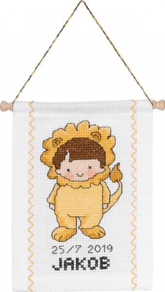 Permin Broderikit Stjärntecken Lejon 18 x 25 cm - 13-8817