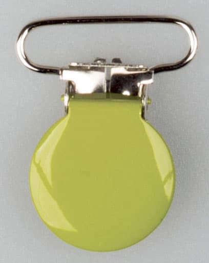 Hänhselclips- 25 mm Silver/Lime - 25-0007