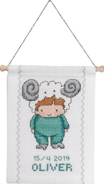 Permin Broderikit Stjärntecken Väddur 18 x 25 cm - 13-8813
