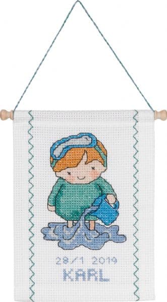 Permin Broderikit Stjärntecken Vattuman 18 x 25 cm - 13-8811