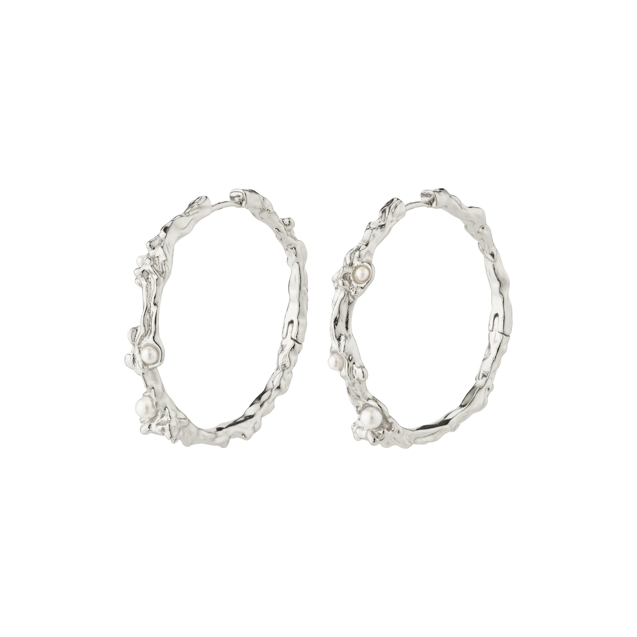 Pilgrim RAELYNN recycled hoops 602416013 Sølvbelagt