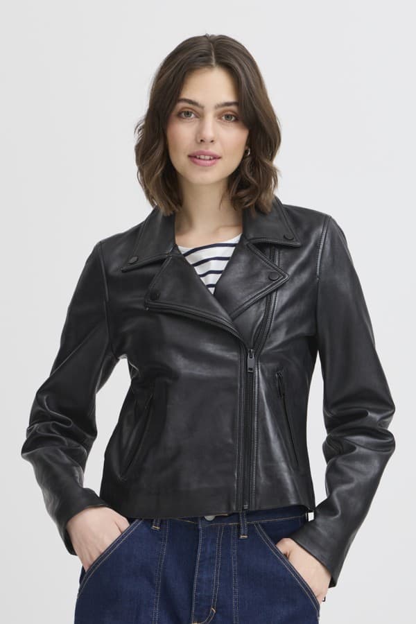 Fransa FRRAVA JA 1 - Sort skindjakke 20614864 Black