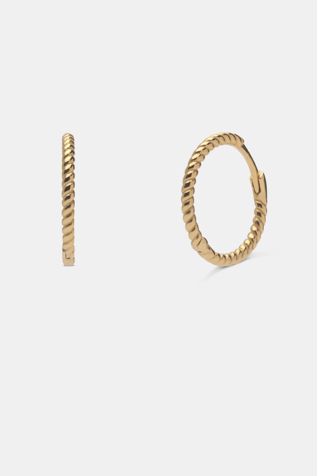 Andcopenhagen Twisted Hoops A0106 Guldbelagte øreringe