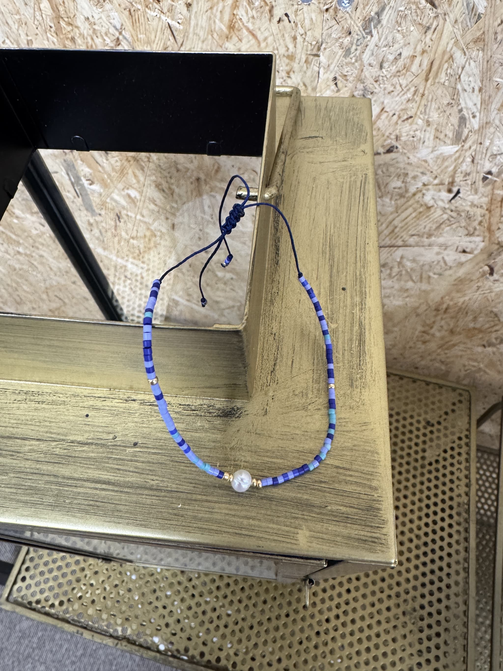 Andcopenhagen Holly Armbånd A0916 Blå, Turkis, Perle og Guld
