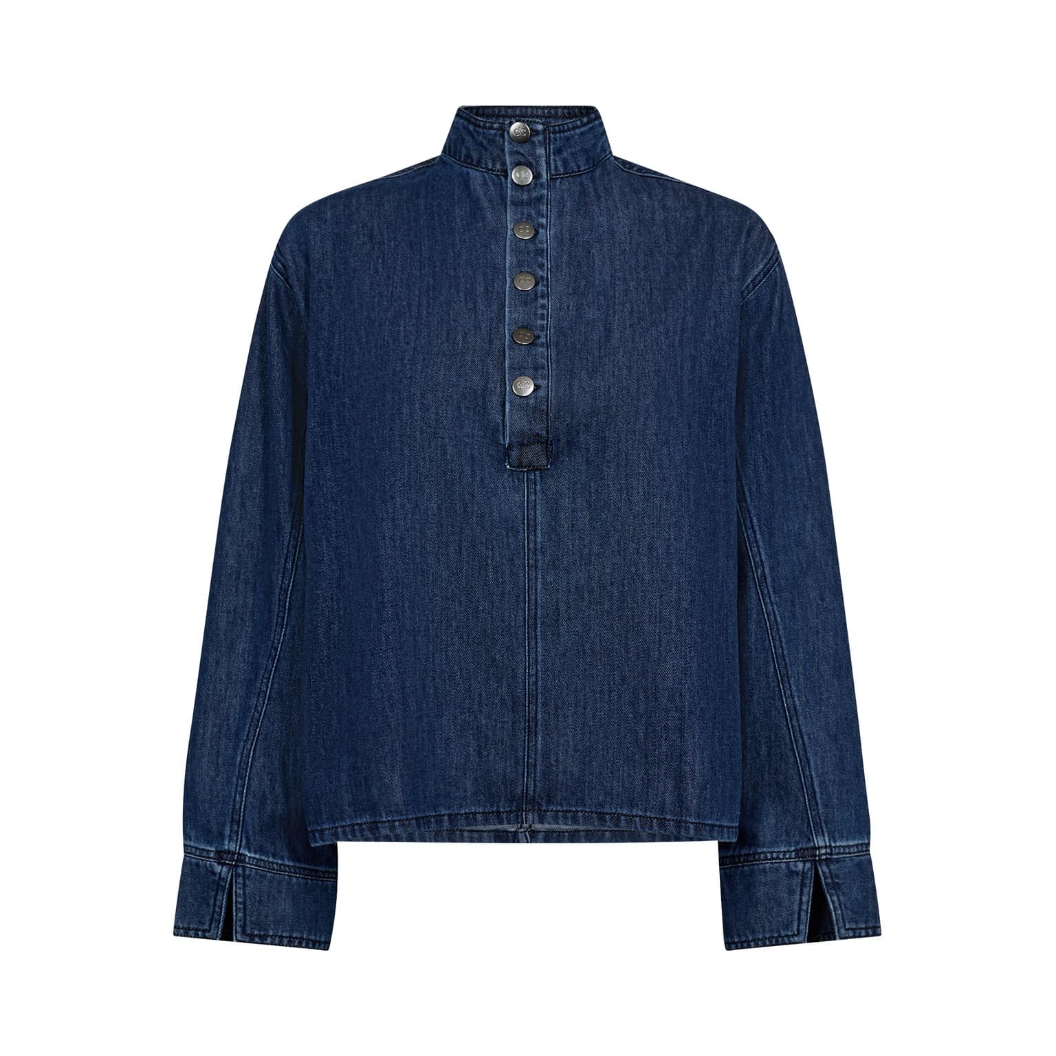 Co'Couture AzminaCC Denim Placket Blouse - Bluse i denim 35948 Denim Blue