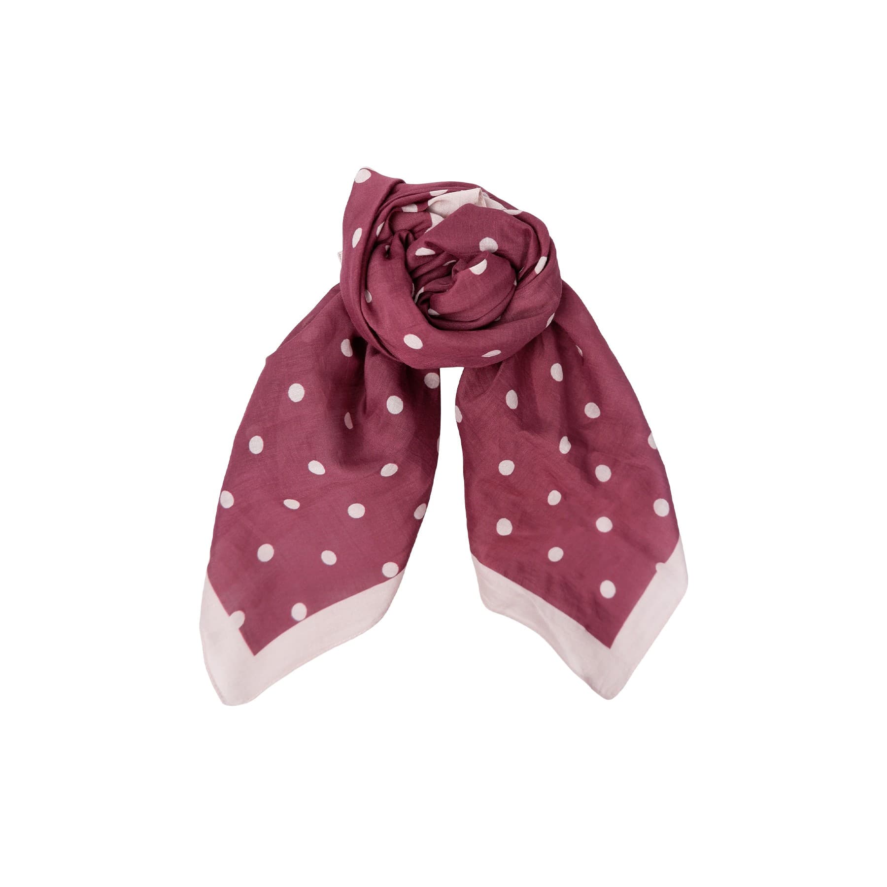 Black Colour BCMARTINA MINI SCARF - Bordeaux prikket tørklæde 3640 Wine