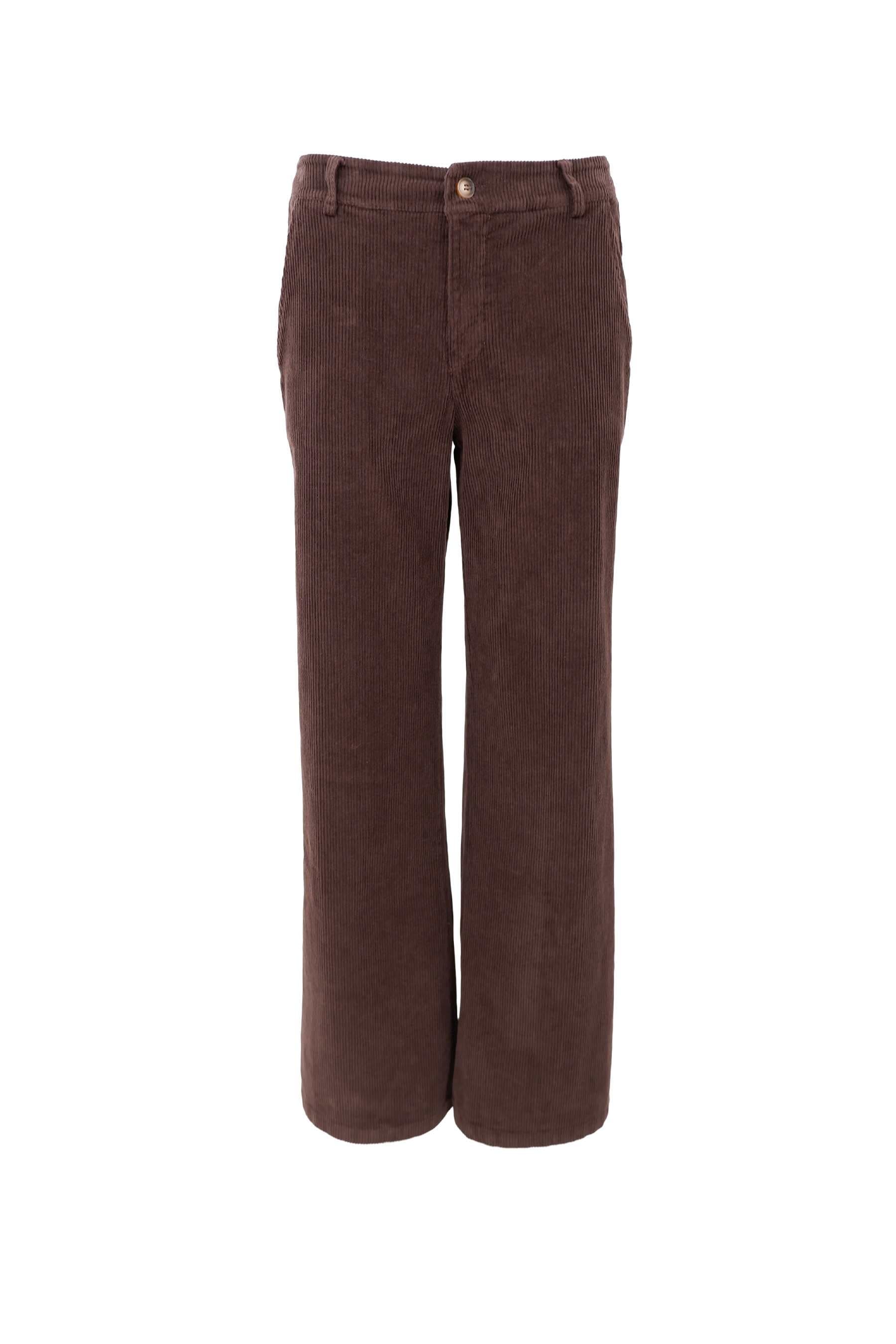 Black Colour BCCORA Corduroy Box Pant - Brune fløjls bukser 40676 Coffee