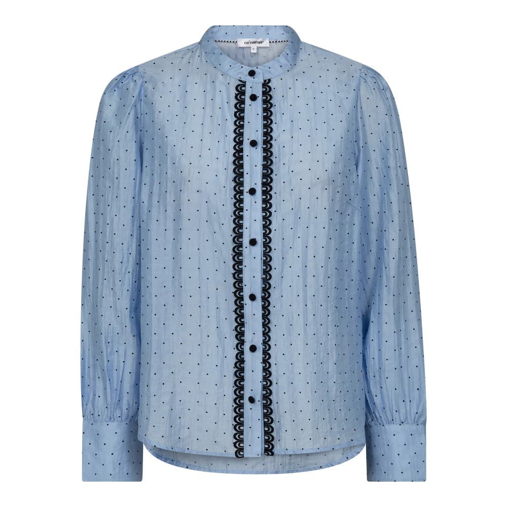 Co'Couture DailyCC Dot Shirt - Lyseblå prikket skjorte  45008 Pale Blue