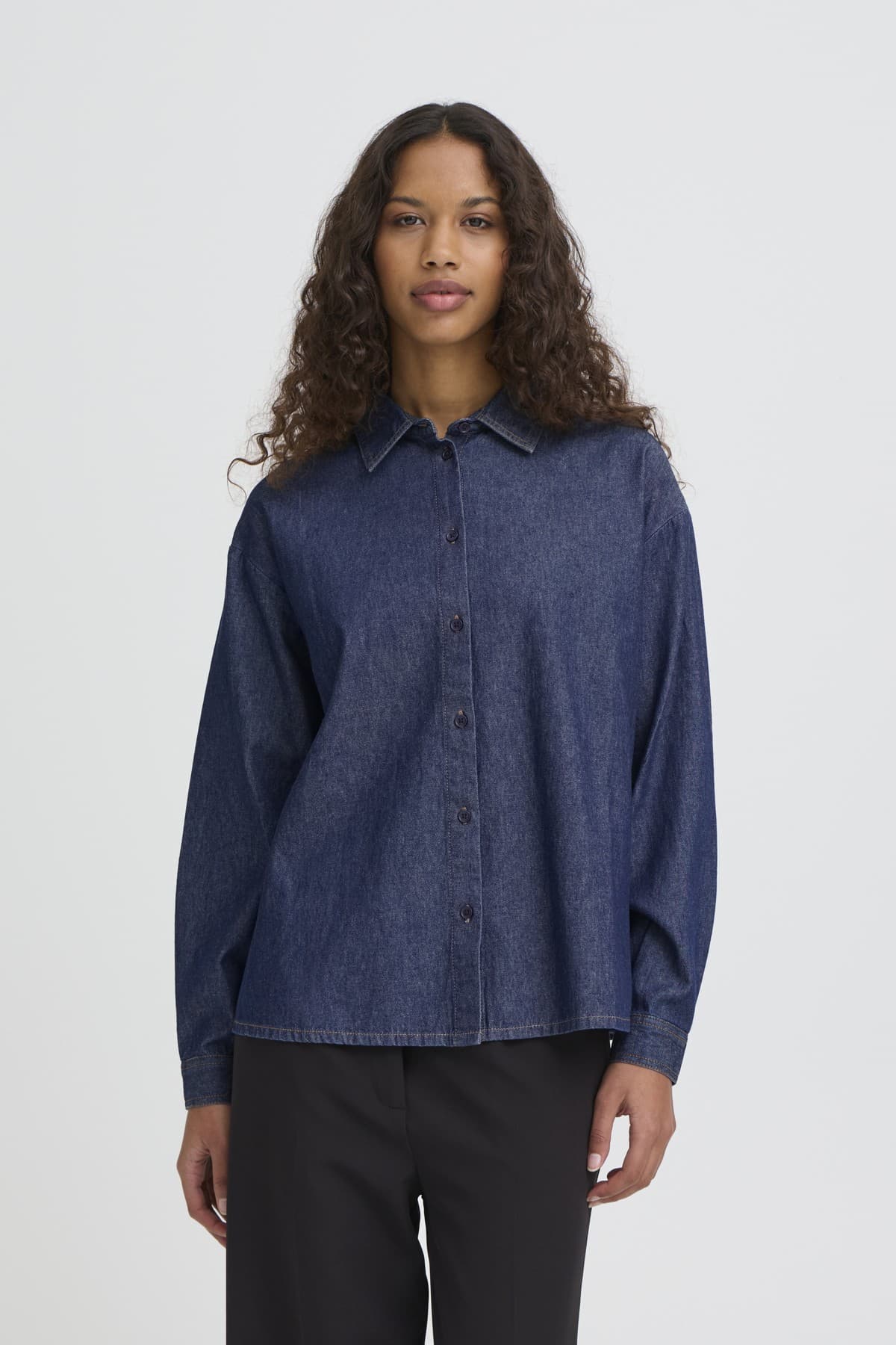 Ichi IHARCHER SH4 - Denim shirt 20125232 Denim Authentic Blue