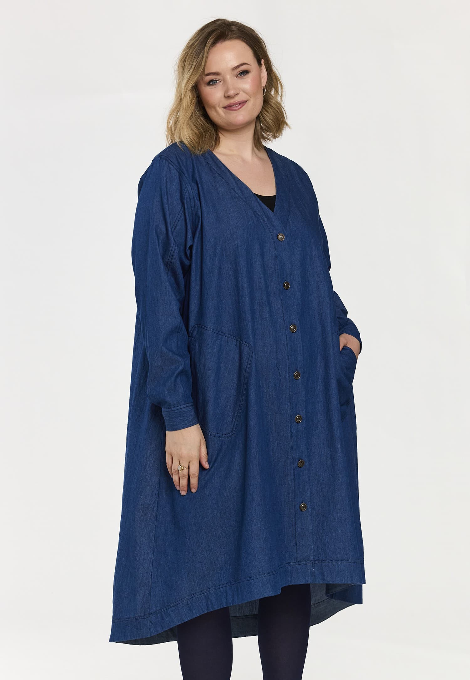 Gozzip GNellie Denim Dress - Cowboy kjole fra Gozzip G261049 Denim Blue