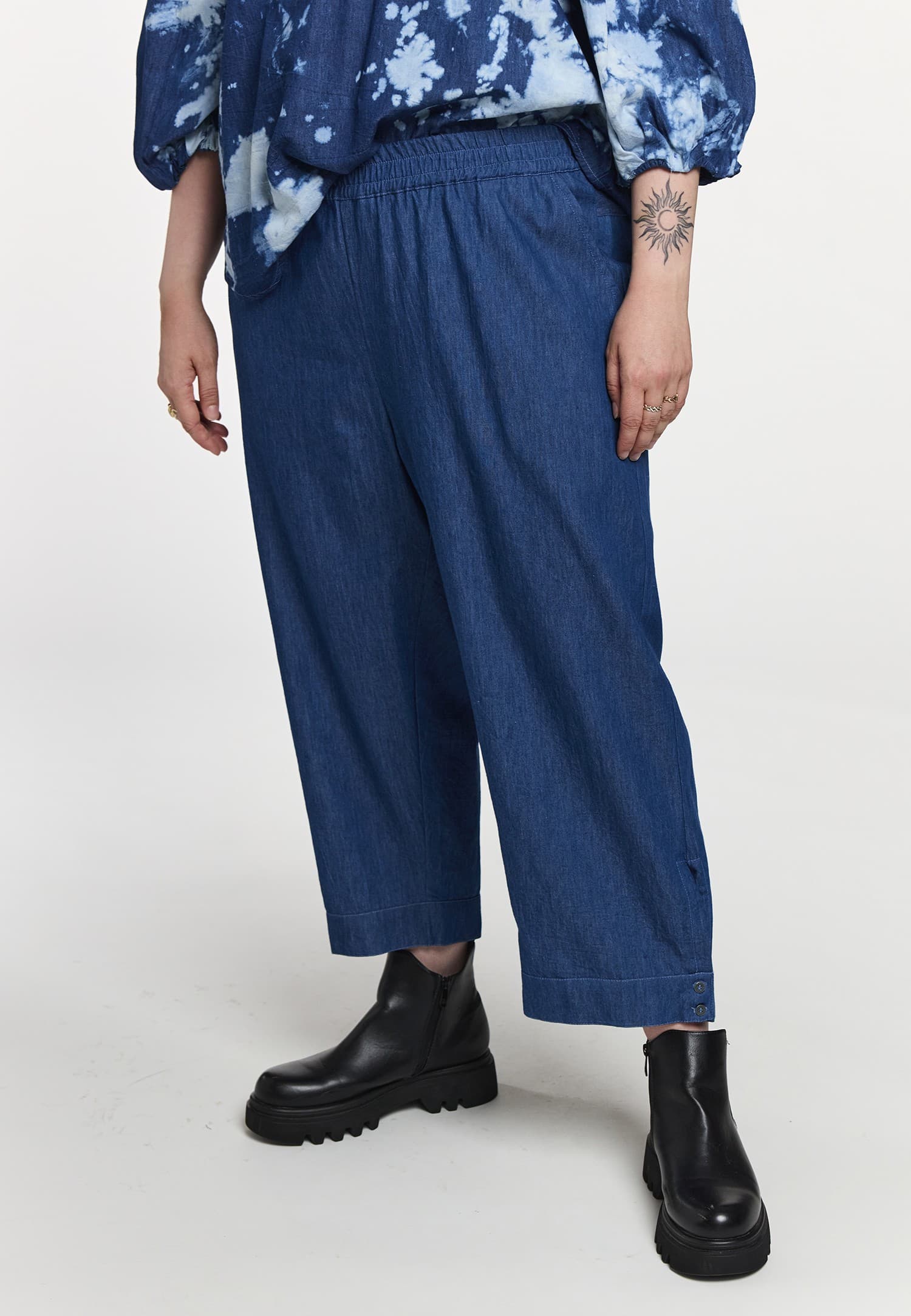 Gozzip SVega Denim Pants - Denim bukser 7/8 G261053 Denim Blue