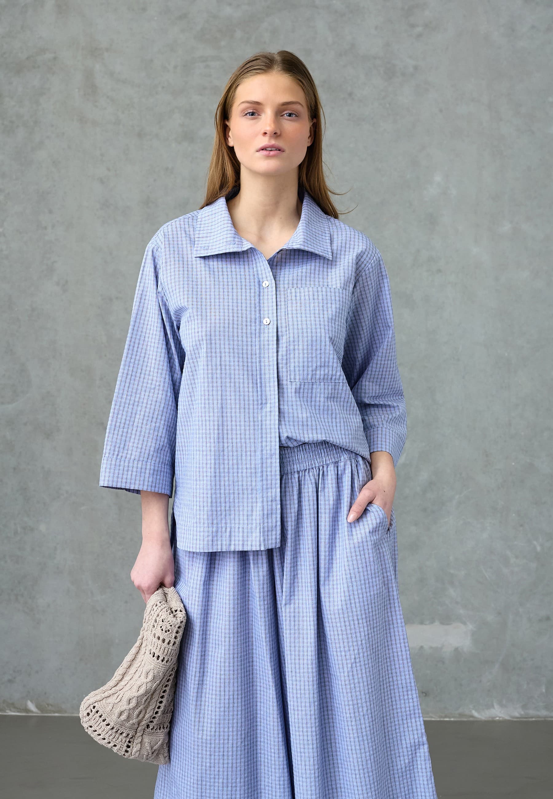 Love&Divine Shirt love1523 - Blå ternet skjorte 19771 Blue Check