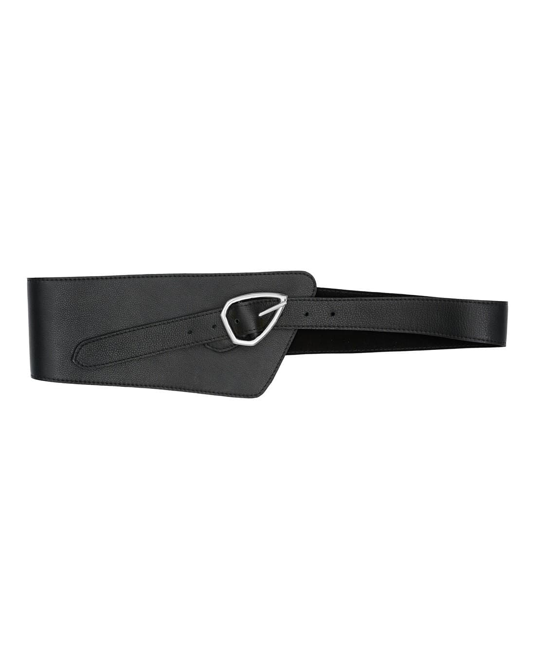 Tim&Simonsen Elle Wide Belt - Sort bredt bælte 2187 Black-silver