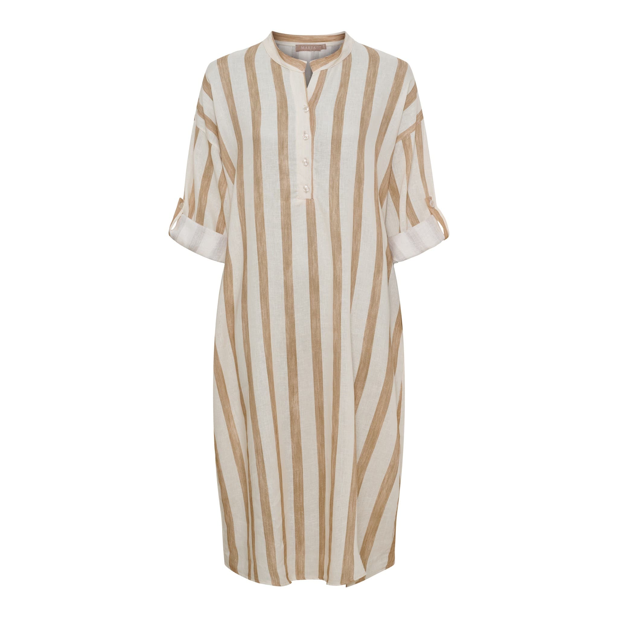 Marta MdcArmina Dress - Stribet sandfarvet kjole 8235 Camello6552tpk
