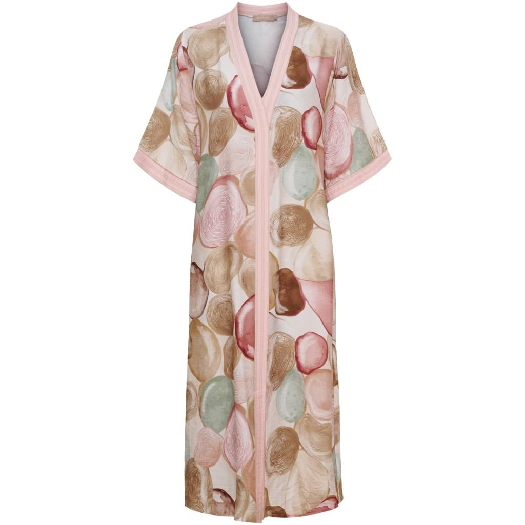 Marta MdcStefania Dress - Printet kjole i pastel farver 7176 Beige/Rosa