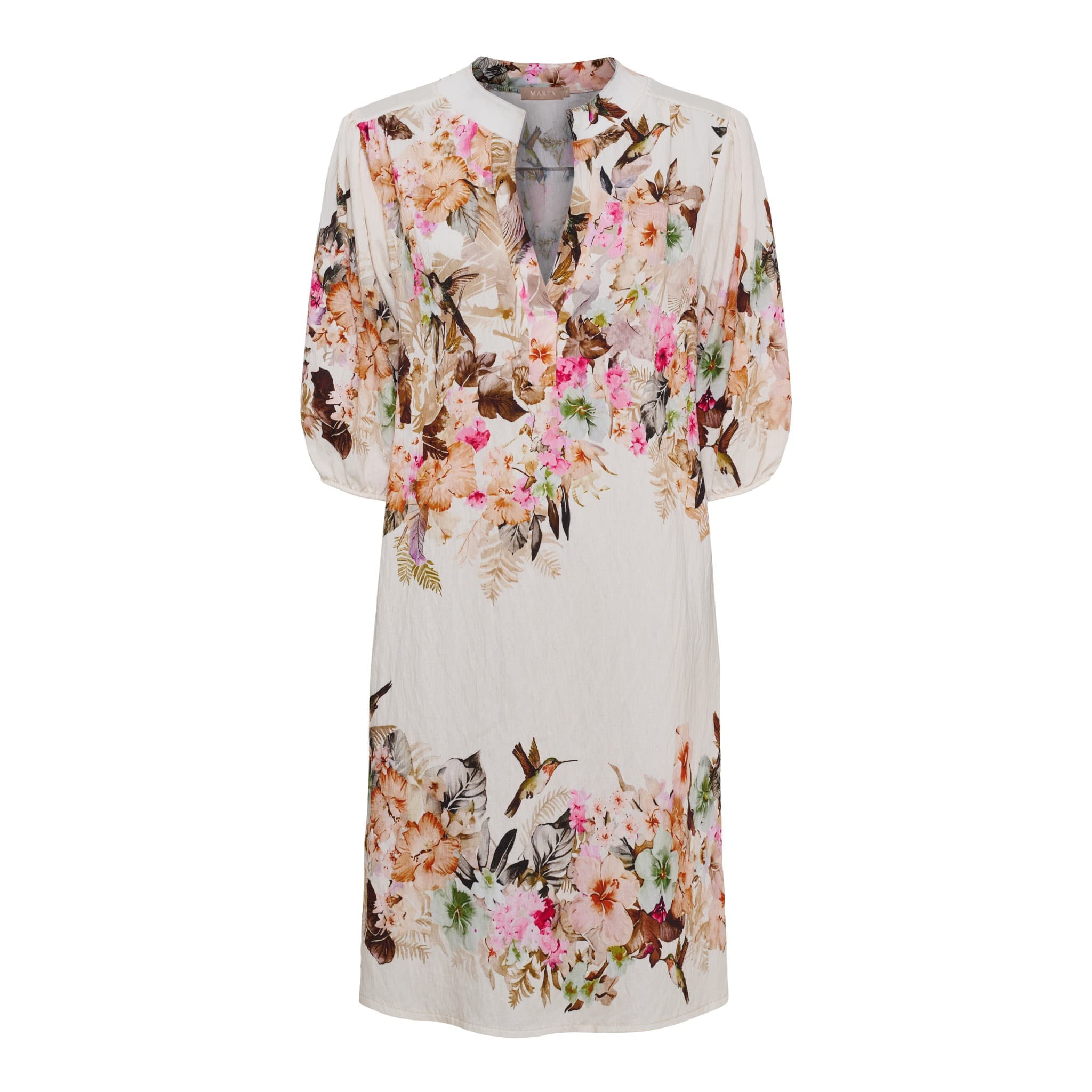 Marta MdcGoldie Dress - Beige printet kjole 7474 Camel6198tpg