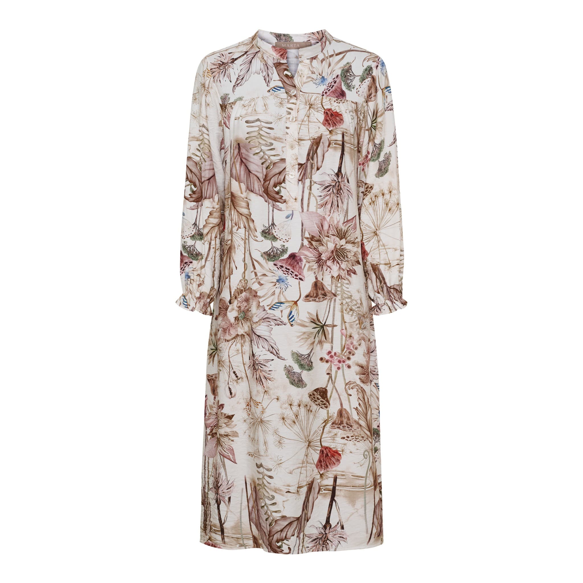 Marta MdcAries - Beige printet kjole 7684A BeigeXPA5021
