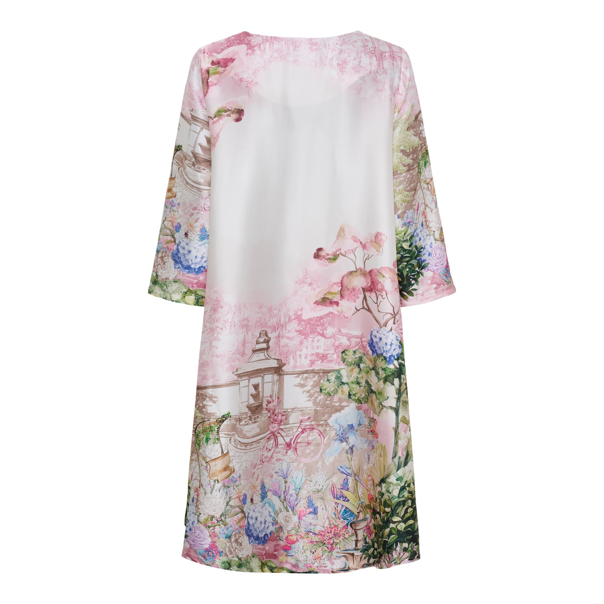 Marta MdcFabiana - Printet satin kjole 7872 Rosa