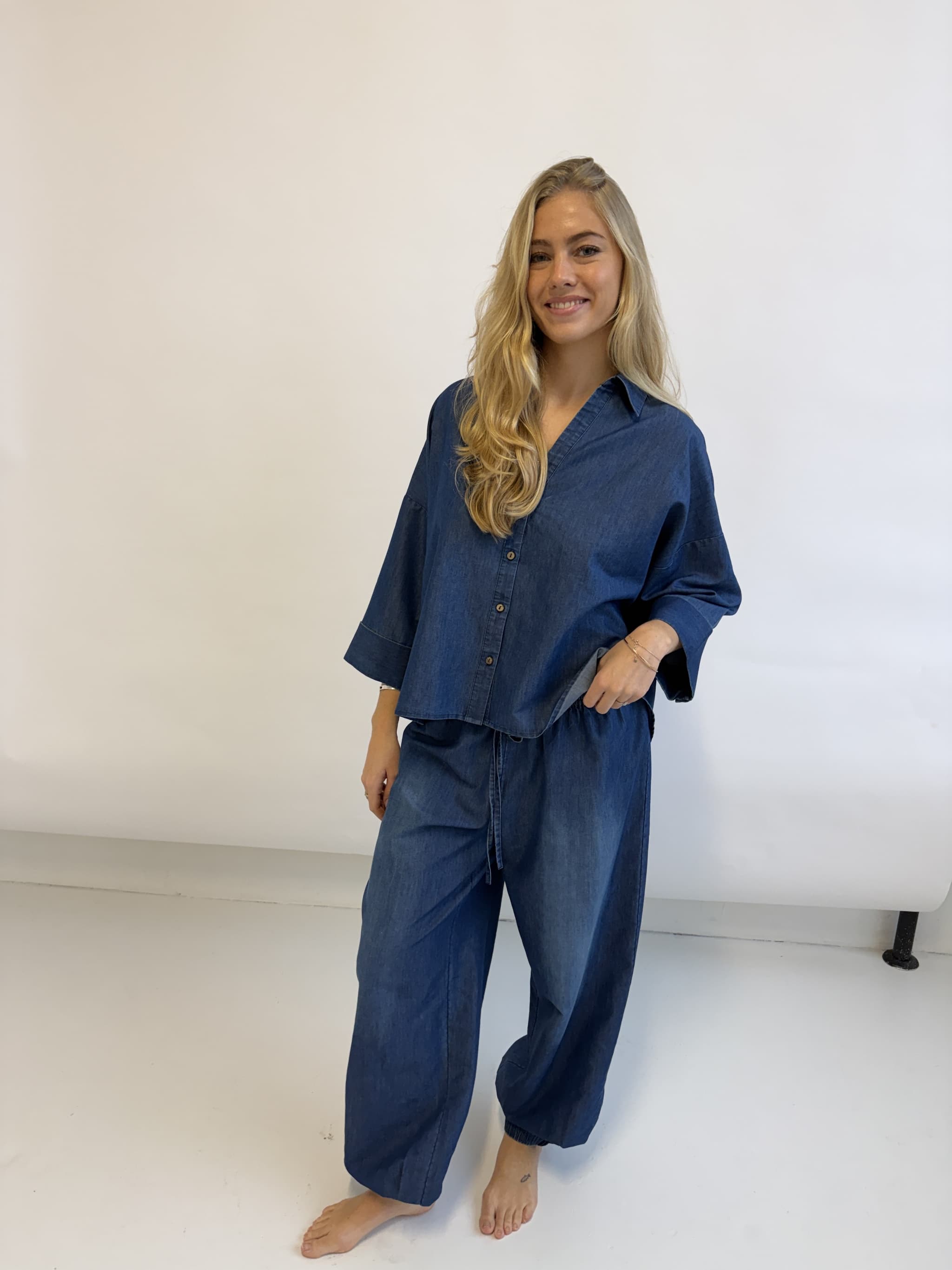 CONTINUE Augusta Chambre - Denim skjorte 15120 Chambre
