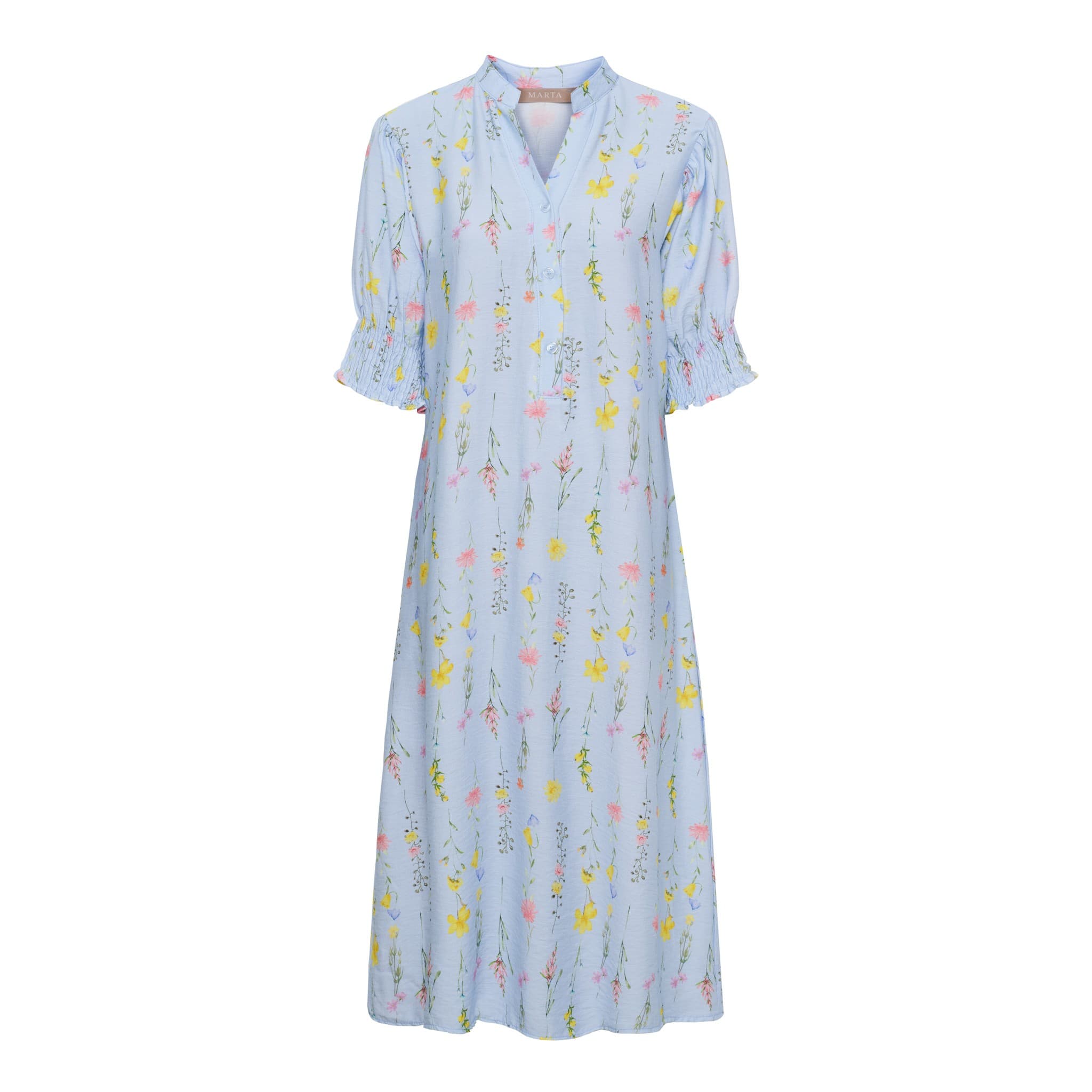Marta MdcLauren Dress - Lyseblå blomstret kjole 8238 Celeste1220tpu