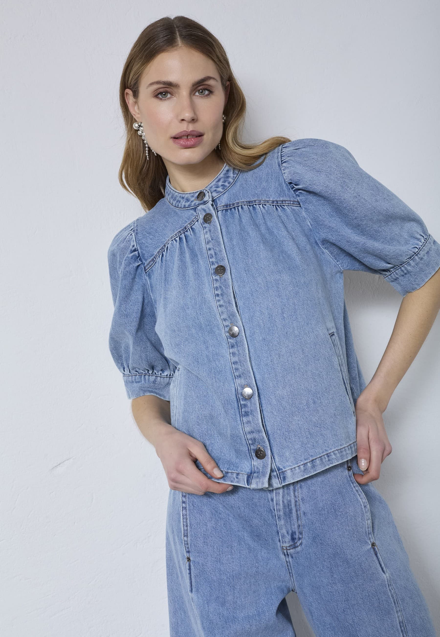 Co'couture AsjaCC Denim Blouse - Denim bluse 45140 Denim Blue