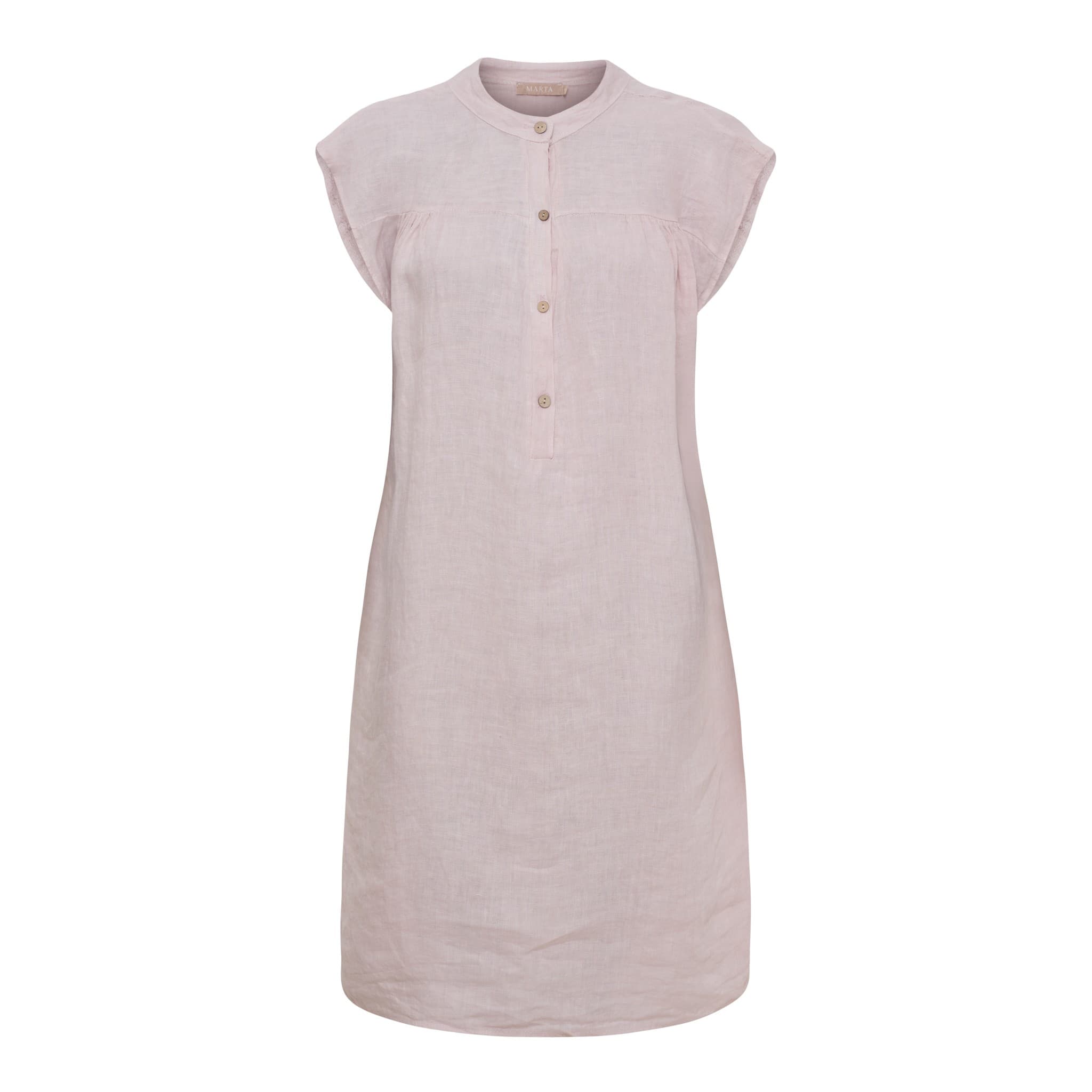 Marta MdcLuma Dress - Rosa hørkjole 92756 Cipria