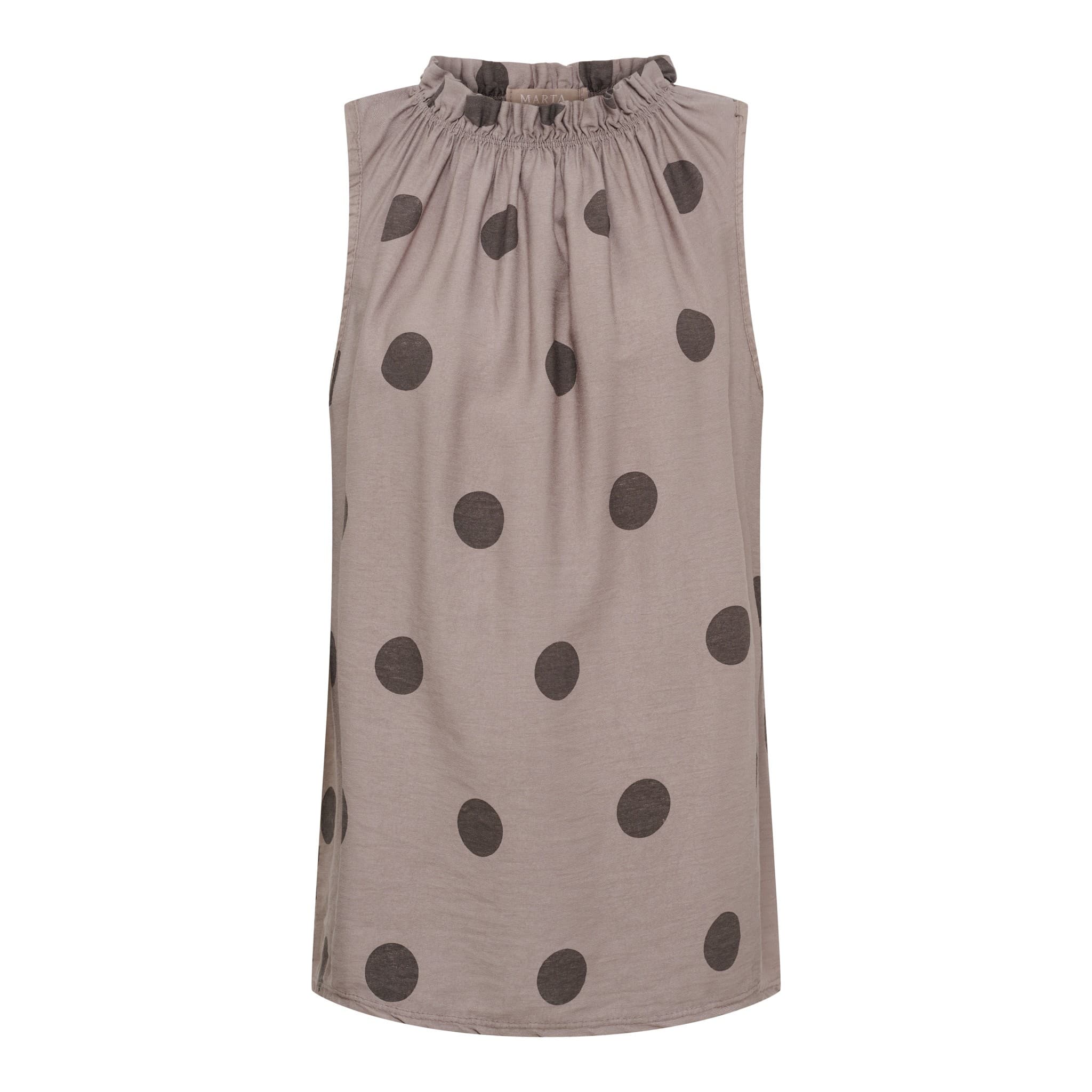 Marta MdcLucina Top - Brun top med prikker 2319 Fango