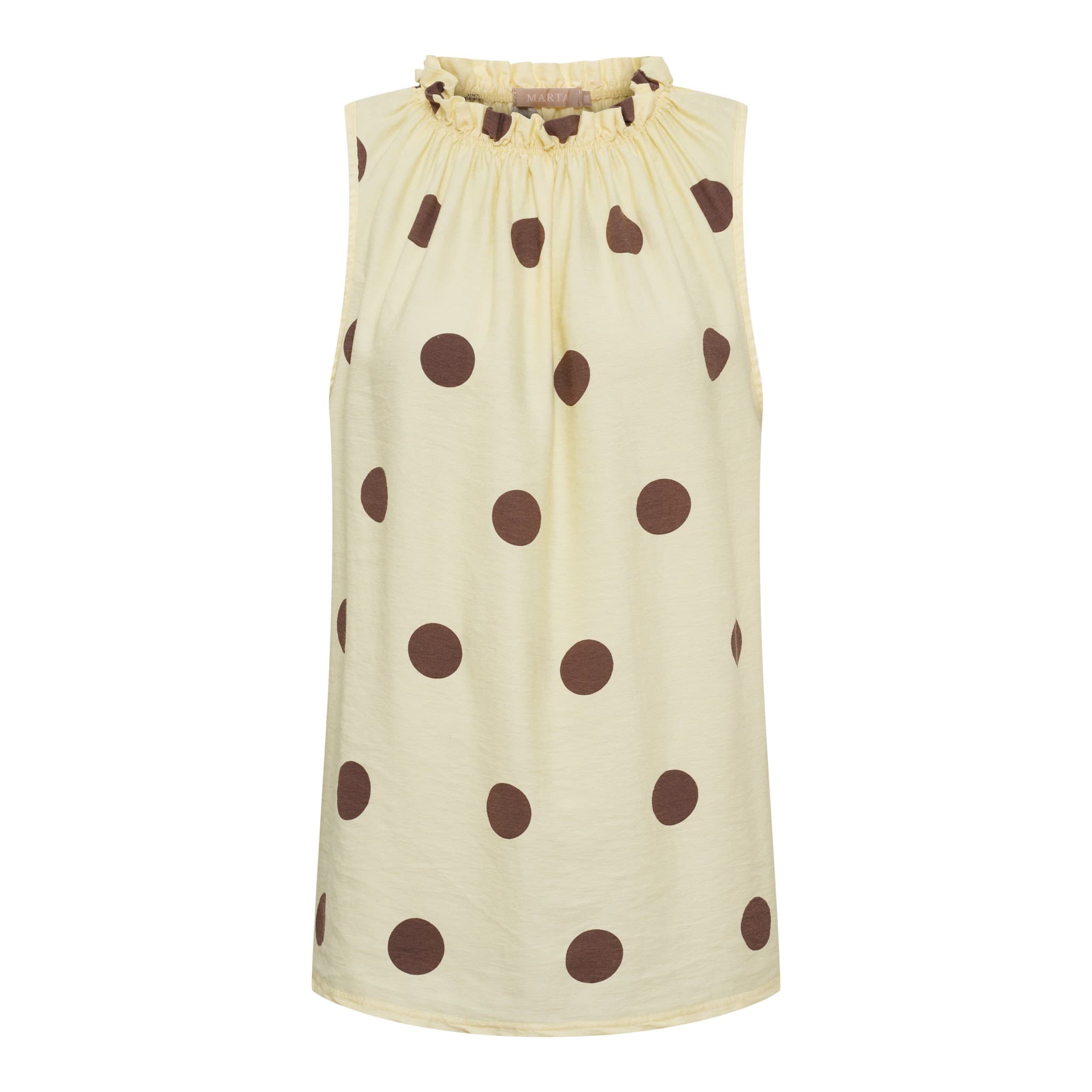 Marta MdcLucina Top - Gul top med prikker 2319 Yellow