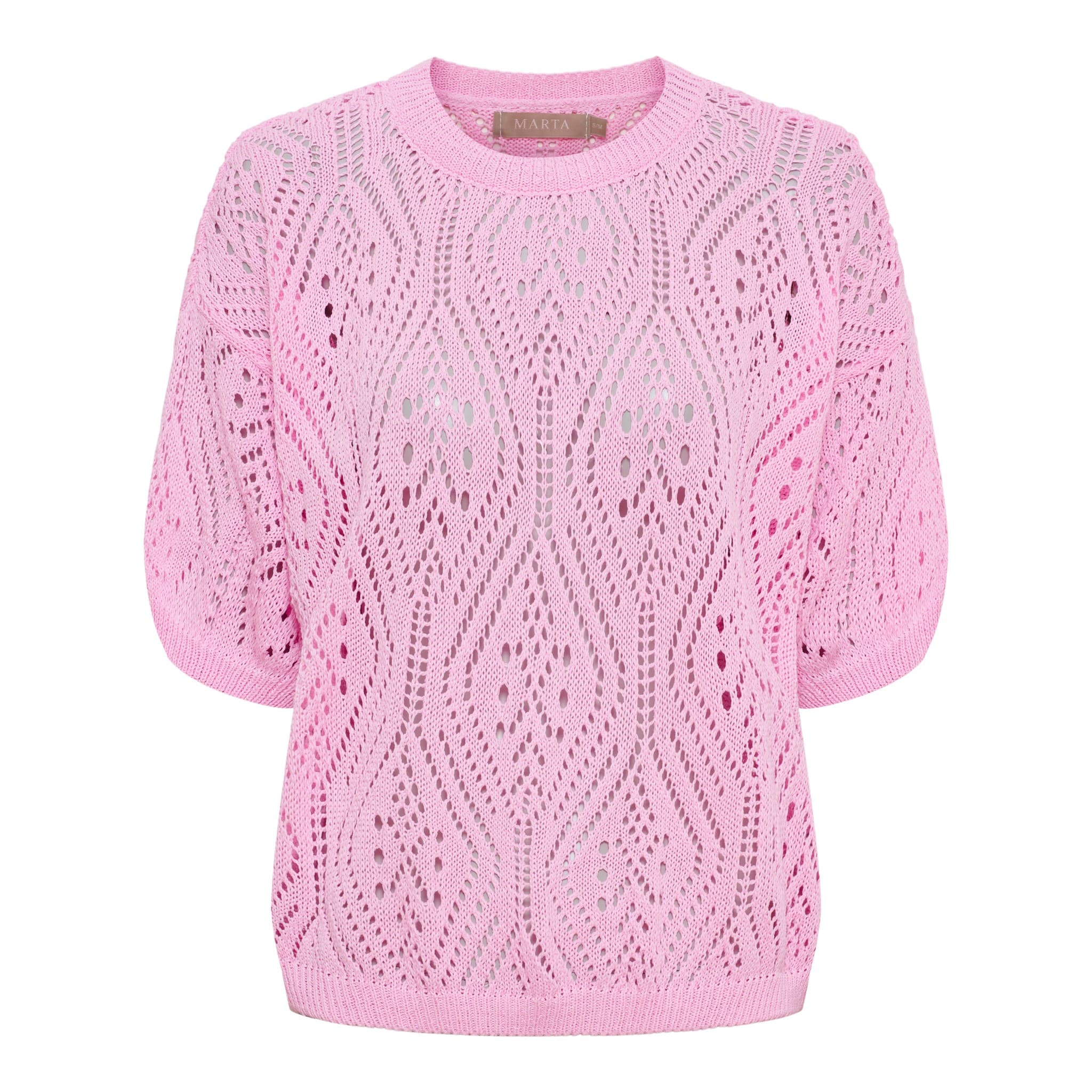 Marta MdcVina Knit - Pink kortærmet strik 6592 Pink
