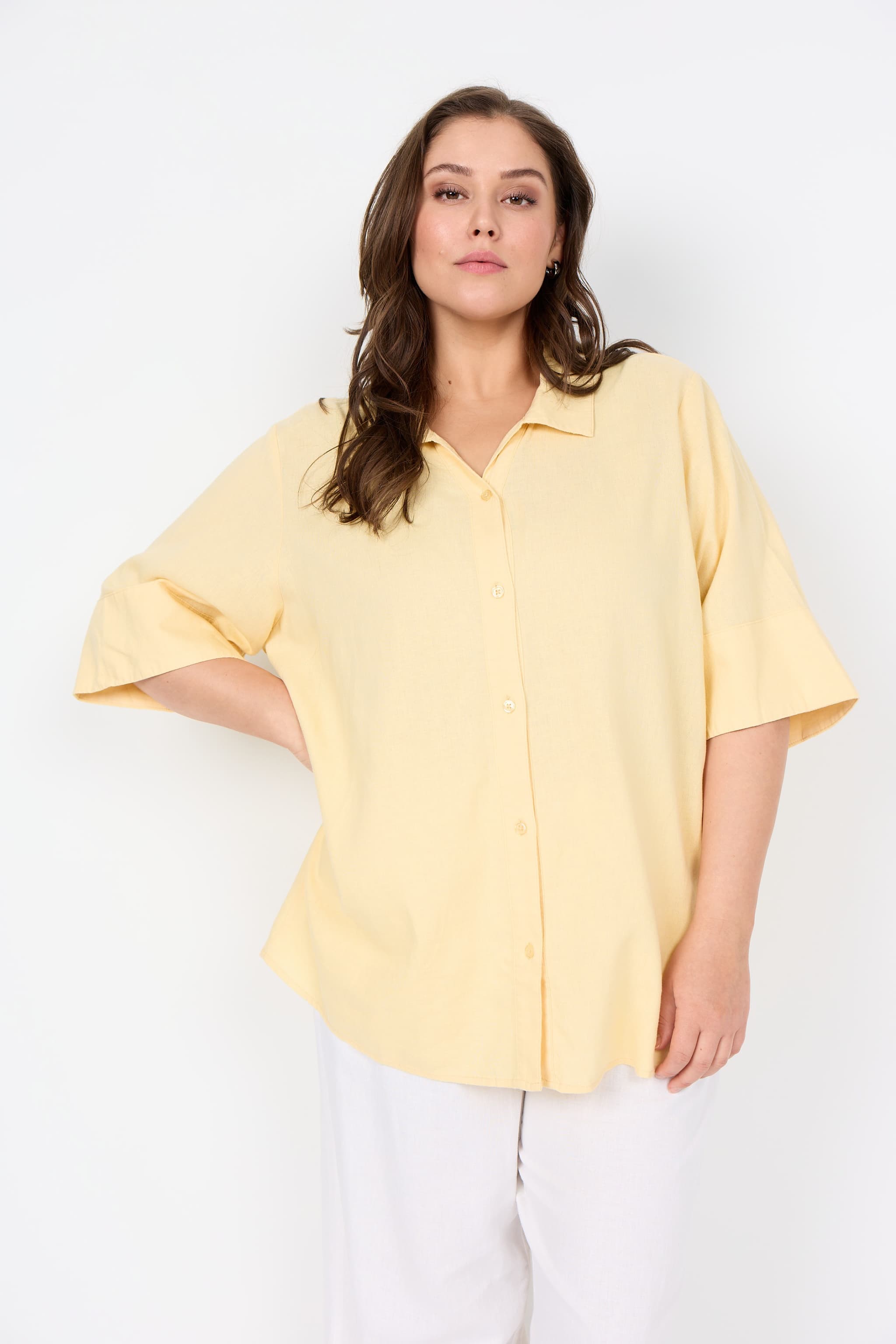 Wasabi WA-CORINNA 2 SHIRT - Gul skjorte W10755 Golden Fleece