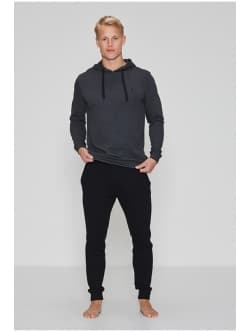 JBS of Denmark bambus hoodie i mørkegrå til herre. Grå S