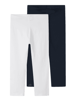 Name it 2pak leggins i hvid og navy til børn Multifarvet 86/92