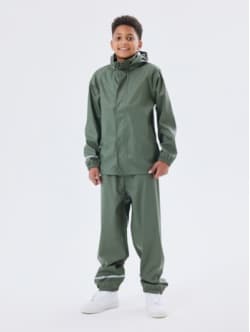 Name It unisex regntøj i mørkegrøn 86
