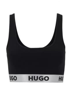 HUGO sports-bh i sort m. logo til kvinder M
