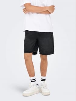ONLY & SONS Denimshorts i sort til herre 2XL