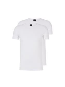 BOSS 2pak T-shirts med rund hals i hvid til herre M Hvid